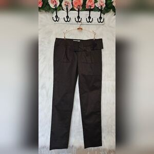 French Laundry Chocolate Origami Belt Slacks (NWOT)